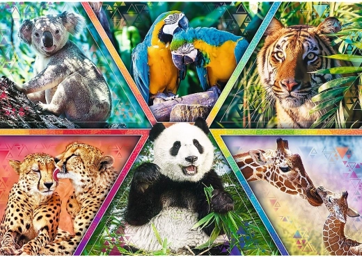 Lebhafte Collage der wilden Natur