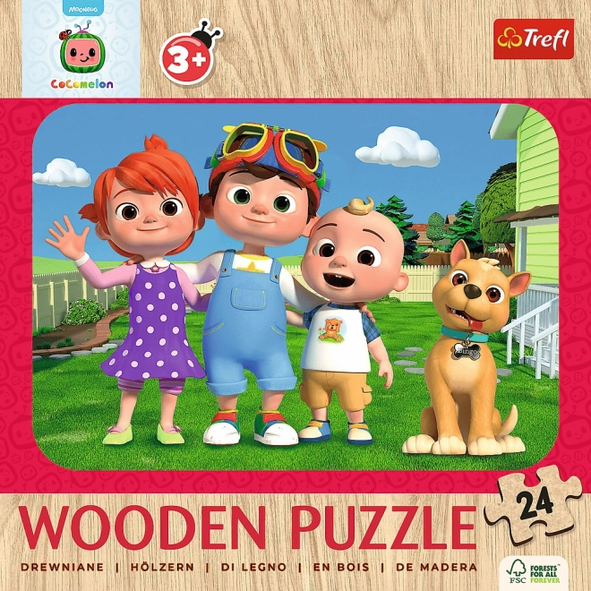 Fröhliches Cocomelon Holzpuzzle - 24 Teile