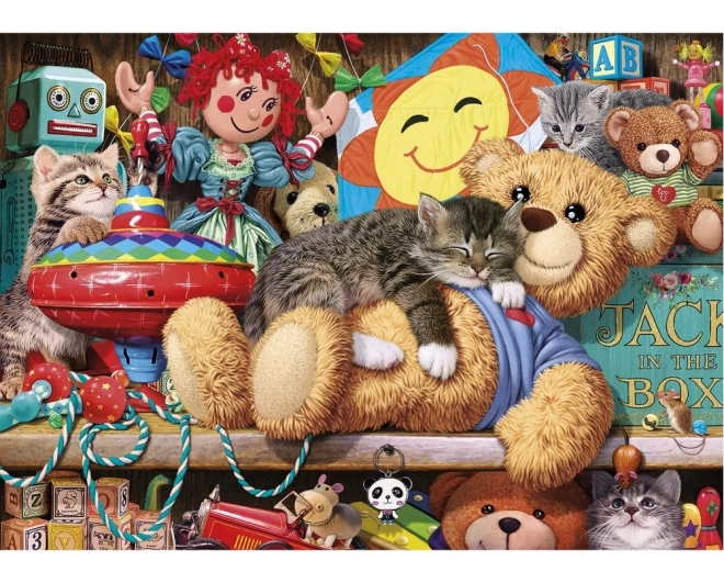 Puzzle Nickerchen auf dem Teddy 1000 Teile von Gibsons
