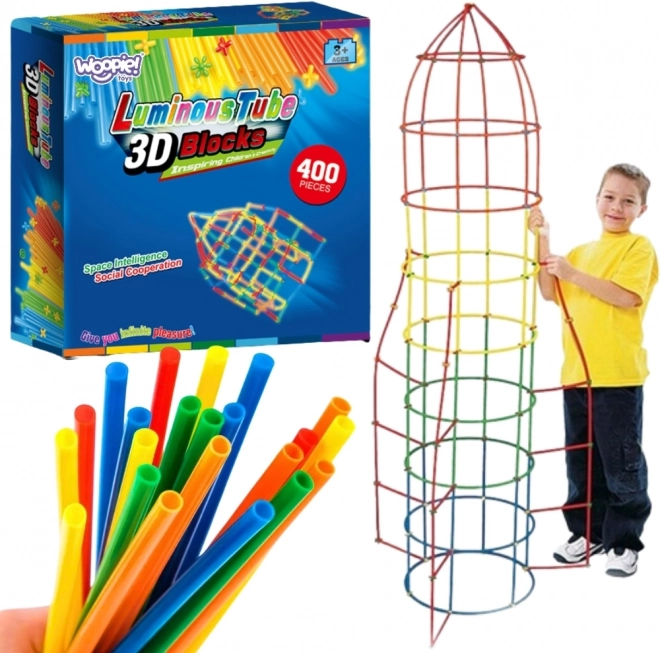 Leuchtendes Konstruktionsset Strohhalme 400 Stk. Woopie