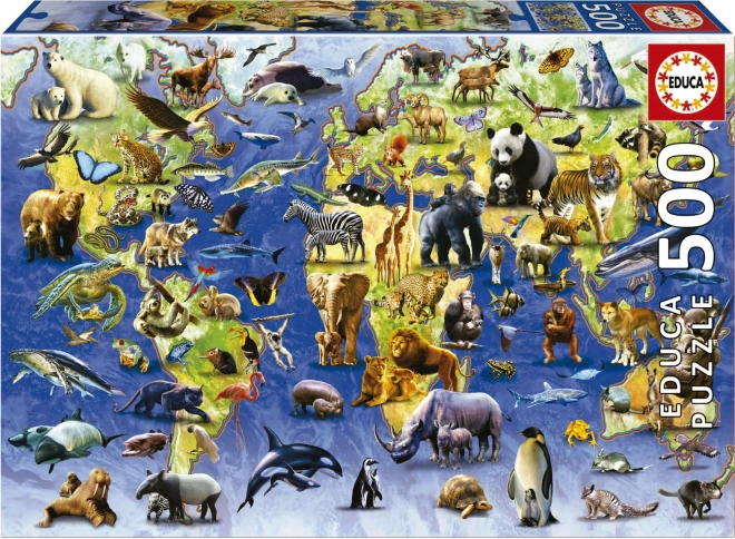 Educa Puzzle 100 bedrohte Arten