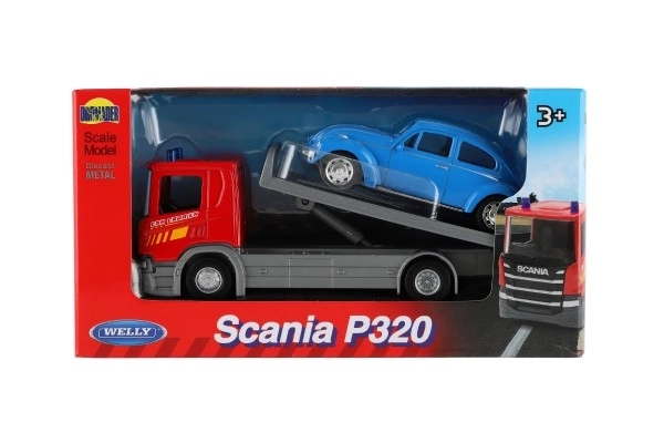 Welly Scania P320 Abschleppwagen mit Autospielset