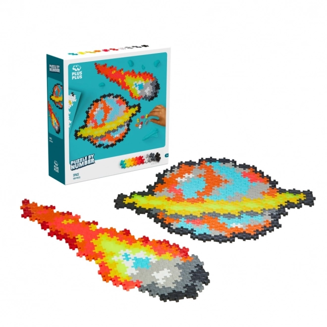 Plus-Plus Puzzle Zahlen - Weltraum 500 Teile