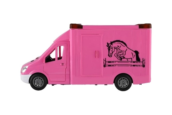 Spielzeug pinker Pferdetransporter mit Effekten