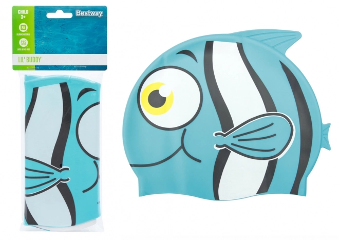 Kinder Badekappe Blau Fisch Bestway – blau