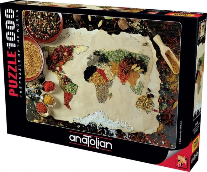 Puzzle Weltkarte aus Gewürzen 1000 Teile