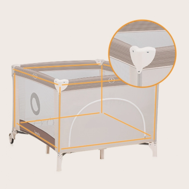 Kinderlaufstall Lionelo Bonnie Beige Sand