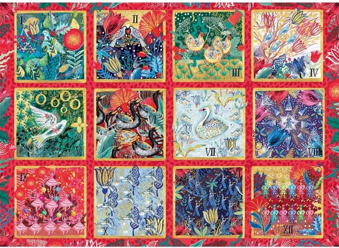 Puzzle Zwölf Tage bis Weihnachten 1000 Teile