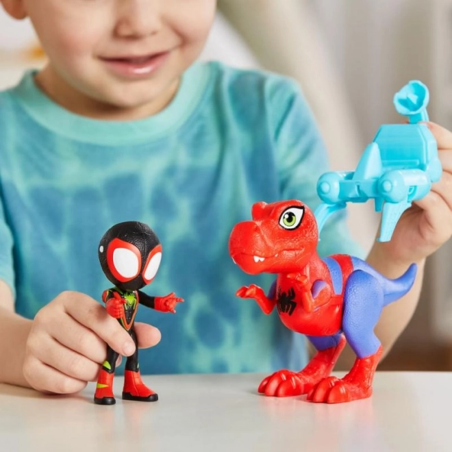 Spider-Man Spidey und Seine Fantastischen Freunde Figur mit Dinosaurier und Zubehör