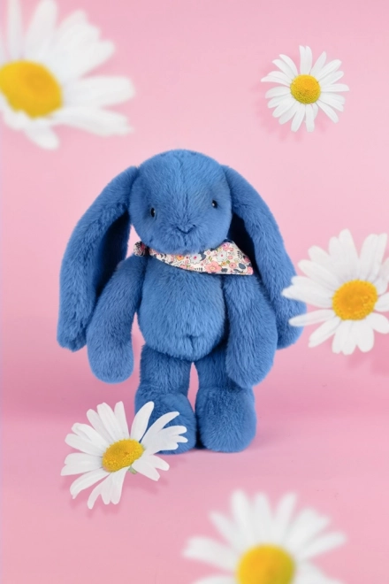 Plüschkaninchen mit blauem Halstuch 35 cm