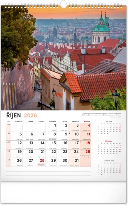 Wandkalender Prag 2026
