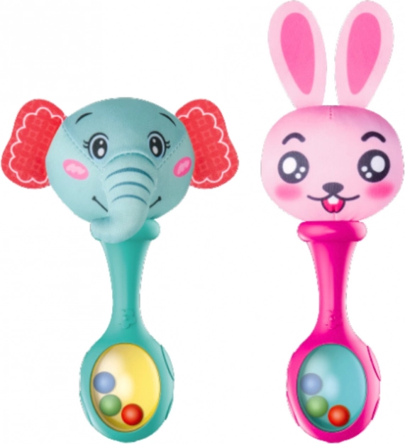 Rassel-Set mit weichem Ball Hase und Elefant