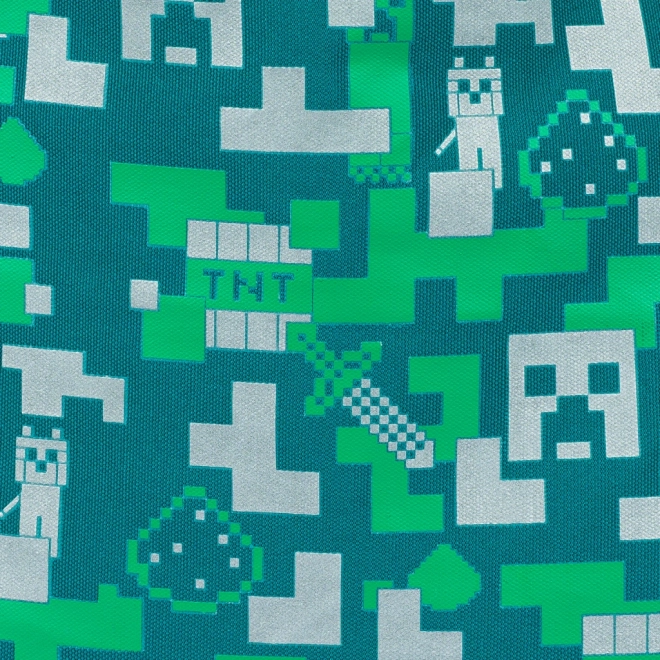 Taschenrucksack mit silbernem Creeper aus MINECRAFT