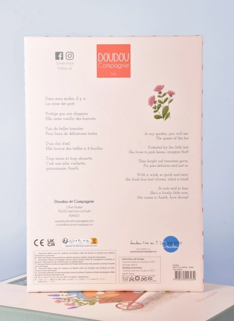 Doudou Geschenkset Küken Aneth mit Decke grün 28 cm