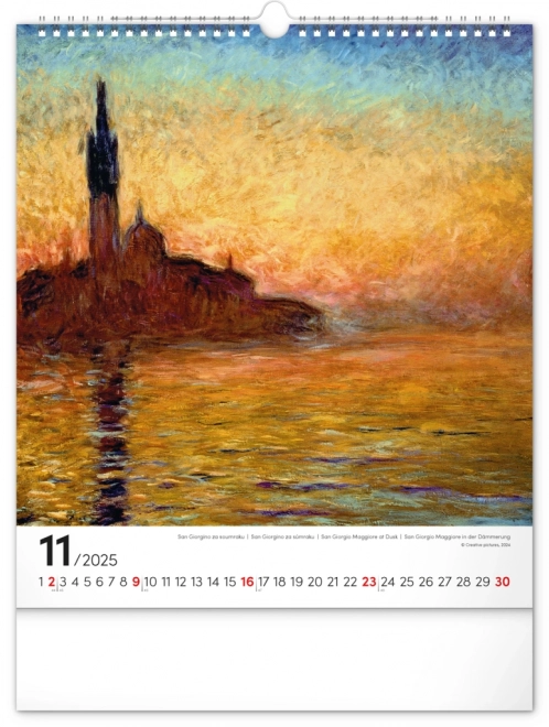 Nástěnný Kalender Claude Monet 2025