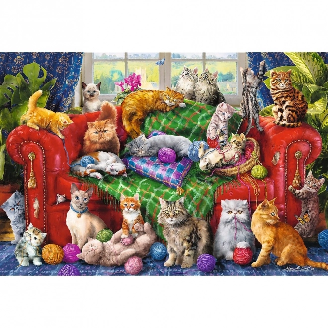 Puzzle Katzen auf der Couch 1500 Teile