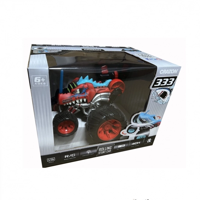RC Stunt-Auto mit 5 Rädern Rot 1:16