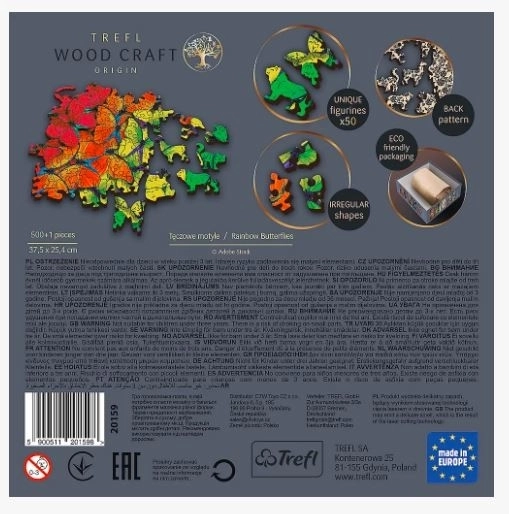 Holzpuzzle Trefl Wood Craft Regenbogen-Schmetterlinge 501 Teile