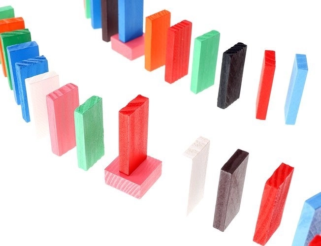 Buntstift-Holzdomino-Set für Kinder