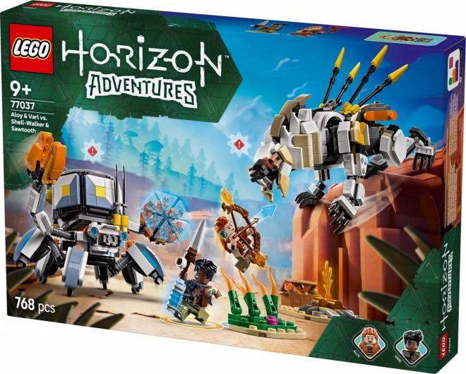 Lego Horizon Abenteuer Aloy und Varl gegen Krabbenläufer und Sägenzahn