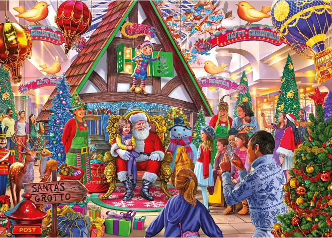 Puzzle GIBSONS Besuchen Sie den Weihnachtsmann 1000 Teile