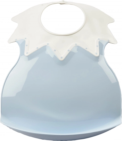 Plastiklätzchen mit Kragen, Babyblau