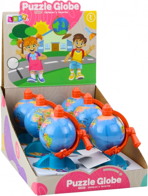 Mini-Globus mit drehendem Zahnrad und beweglichem Flugzeug