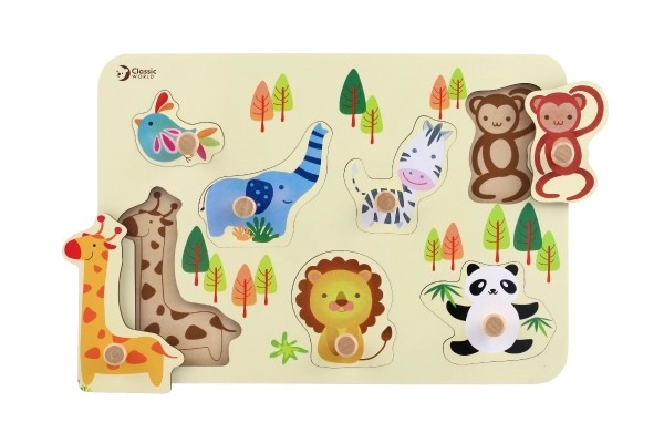 Puzzle-Formspiel Zoo aus Holz