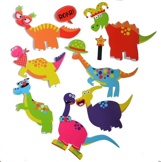 Bunte Badesticker Verrückte Dinosaurier