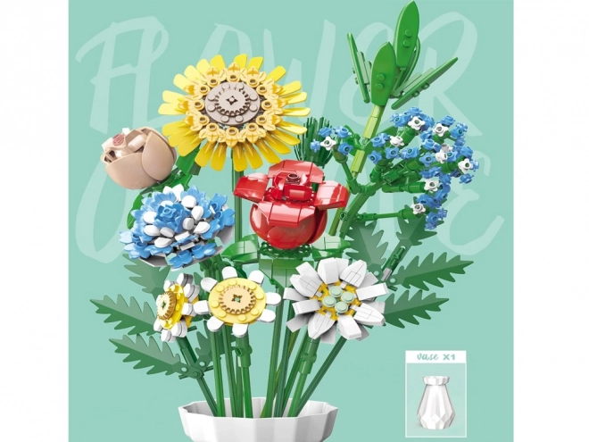 Technik-Baukasten Wiesenblumen mit Vase 618 Teile