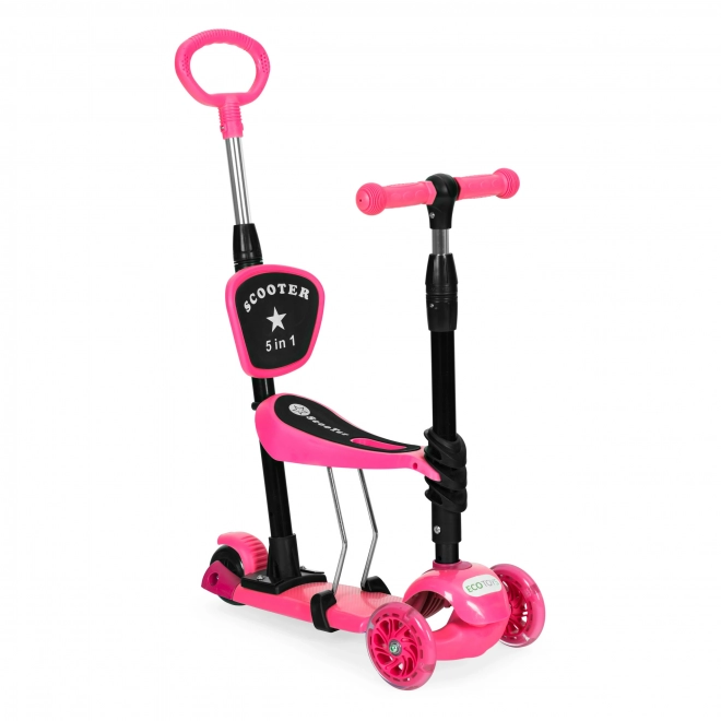 3-rad kinderroller mit LED und marienkäferkorb