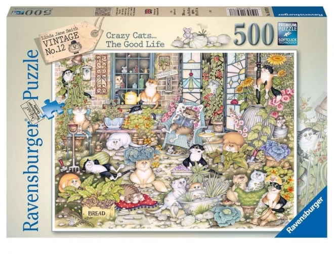 Ravensburger Puzzle Verrückte Katzen: Katzenleben 500 Teile