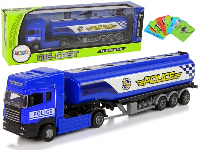 Blaue Polizei Tankwagen Spielzeug