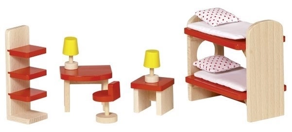 Goki Puppenhausmöbel: Kinderzimmer Basic