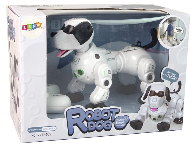 Interaktiver Weißer Roboterhund mit Fernbedienung