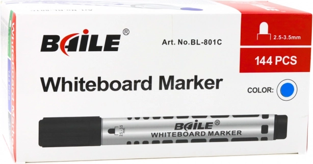 Set mit 12 blauen Whiteboard-Markern