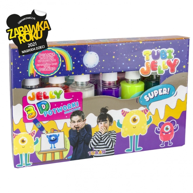 Tubi Jelly Monster Figuren Set, 6 Farben