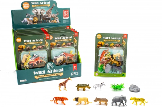 Wilde Tiere Set von Figuren 10 Stück 6 cm