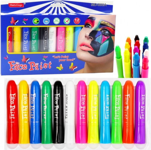 Gesichtsmalset - 12 bunte Stifte