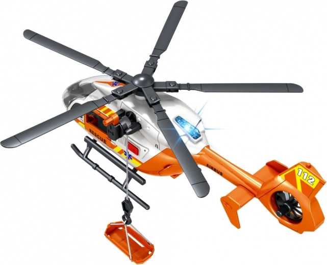 Funktionierende Winde und Trage für Rettungseinsätze