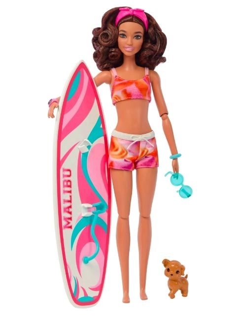 Barbie Puppe mit Surfbrett