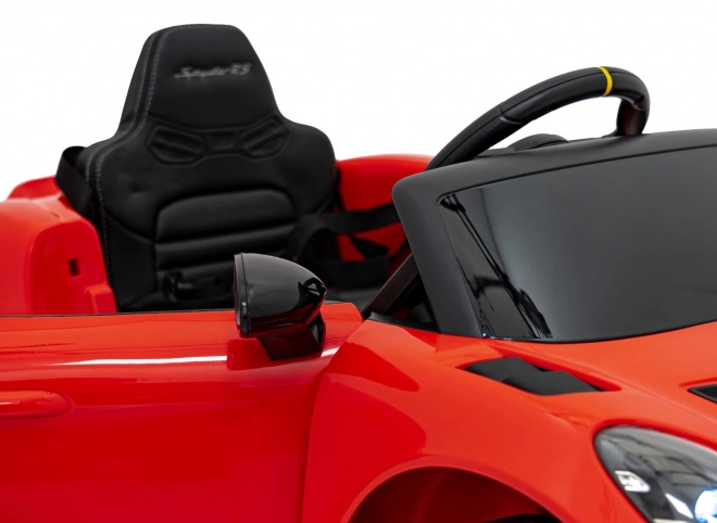 Elektrisches Spielzeugauto Porsche 718 mit MP4-Audiopanel – Rot