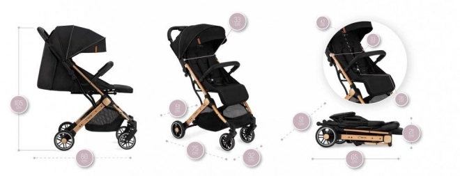 MoMi Kinderwagen Estelle Schwarz