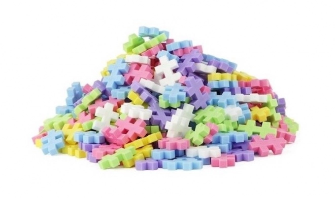 Bausteinset Plus-Plus Mini Mix 600 Stk (Pastell/Neon) + 2 Basisplatten