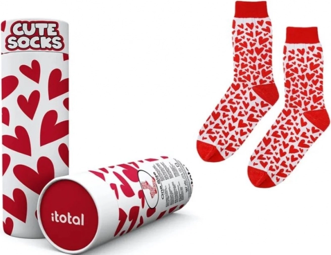 Baumwollsocken mit Herzen