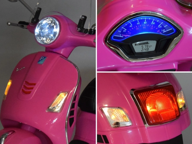 Elektrischer Roller Vespa GTS Super für Kinder – Rosa