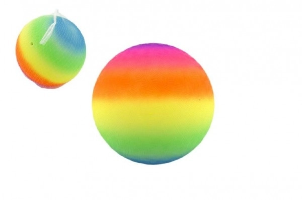 Regenbogenfarbiger Gummiball aufblasbar 23cm