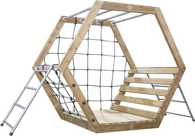 Classic World Edu Holz Spielplatz XXL Hexagonale Kletterstruktur