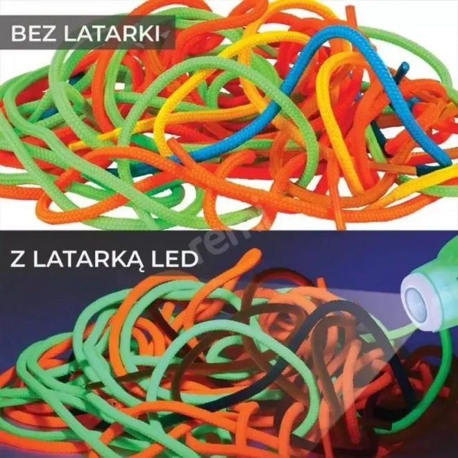 Fluo Spaghetti Set mit LED-Lampe