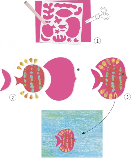 Kreative Papiercollagen Djeco